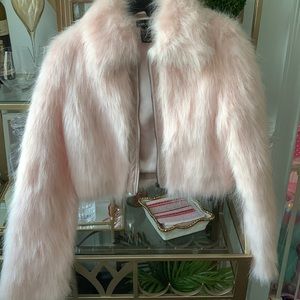Pink Faux Fur Jacket